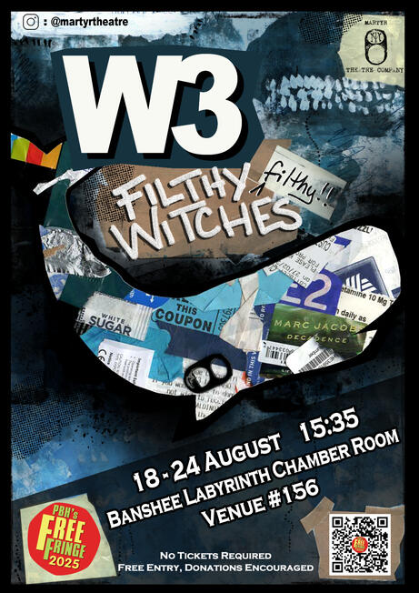 W3, 2025. Collage, illustration, painting, lettering, design