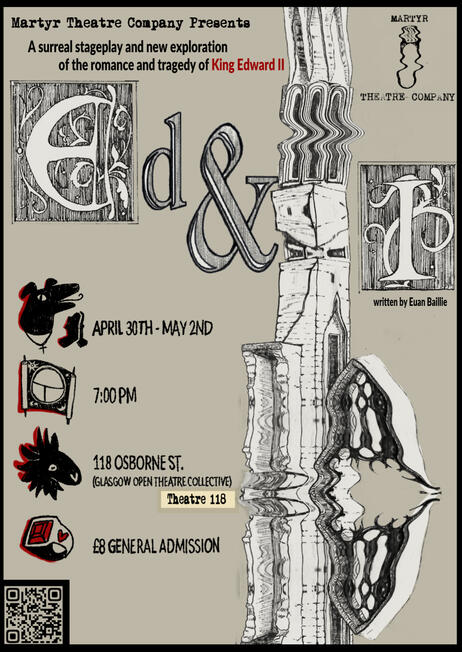 Ed & I, Martyr Theatre, April 2025. Drama. Illustration, Image manipulation, Design.